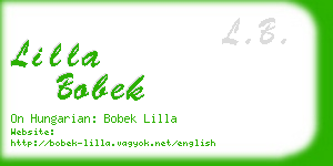 lilla bobek business card